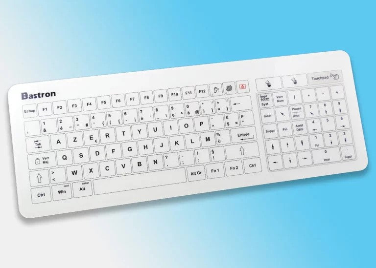 Clavier Tactile Filiare Lavable pour Zones Aseptiques - Bastron® B45-USB