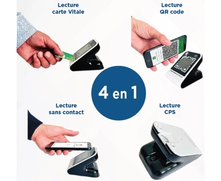 LECTEUR SESAM VITALE BIFENTE-NFC & QR CODE KAPELSE / KAP4-CV