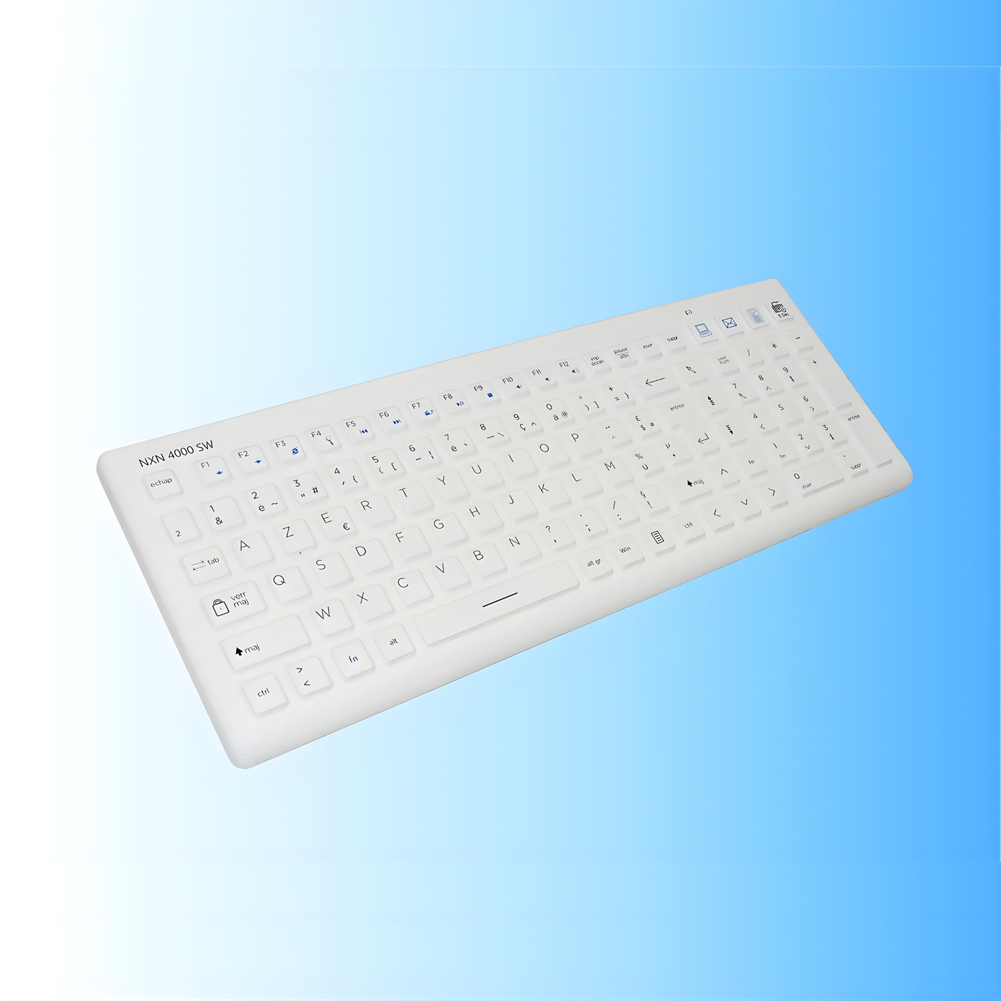 Clavier médical silicone lavable sans fil